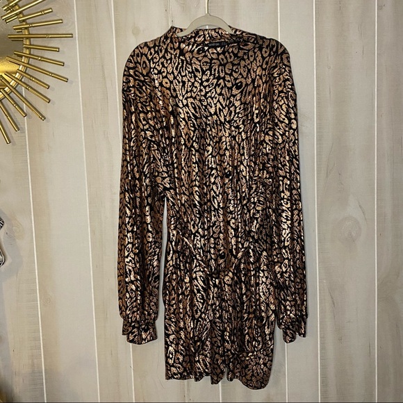 BOOHOOxLeopard Sequin Shift - Picture 1 of 5